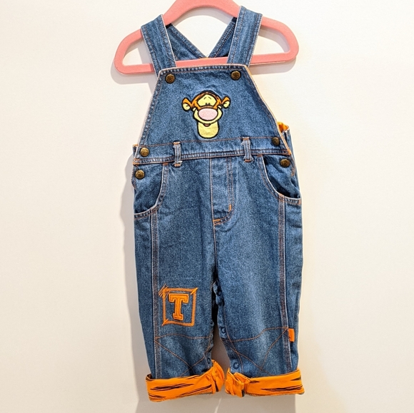 Disney Other - 2/$20 Boys Tigger denim overalls 12-18 months